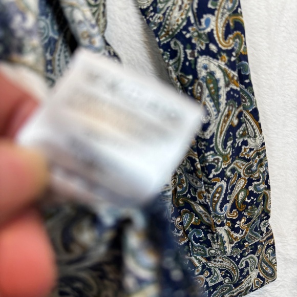 Revolution Dress Shirt Mens Size Large Paisley Dress Shirt Preppy 70s Long Sleev - Picture 3 of 12